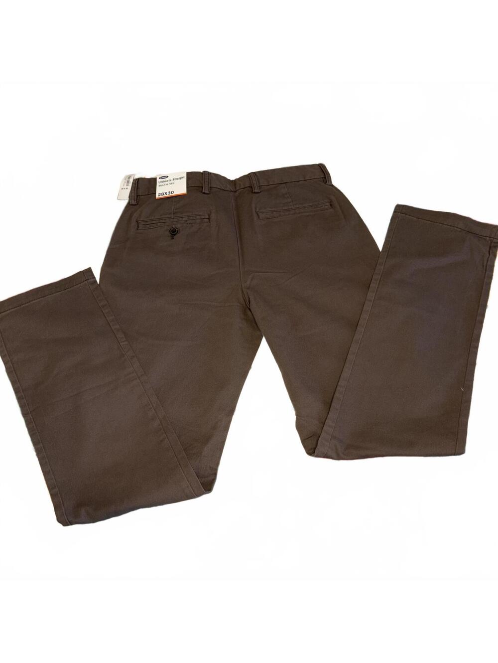 Old Navy NWT Ultimate Straight Men’s 28 x 30 Built-In Flex Brown Pants XS - Picture 9 of 9